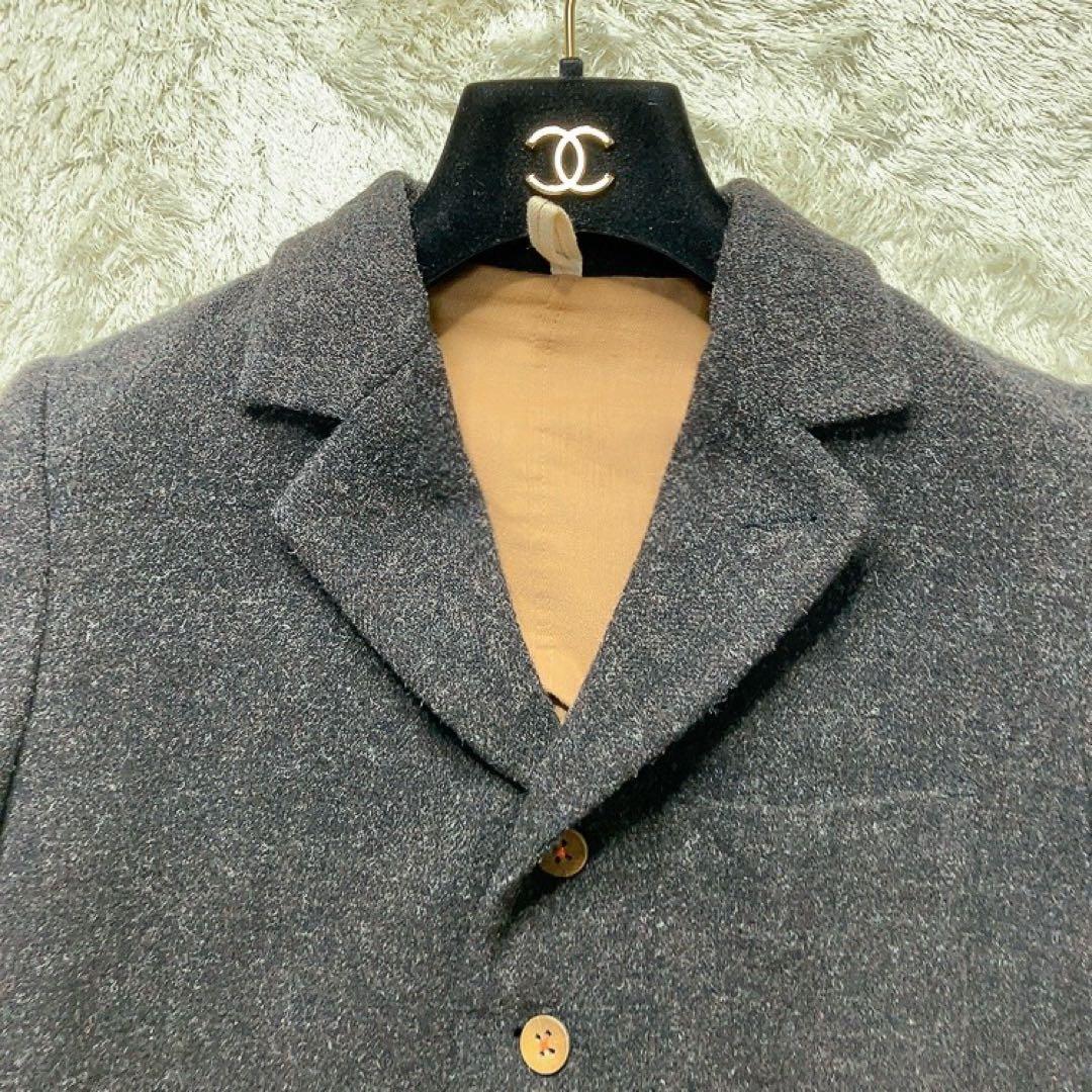 美品✨　45R テーラードジャケット　ウール　 日本製 チャコール　S位