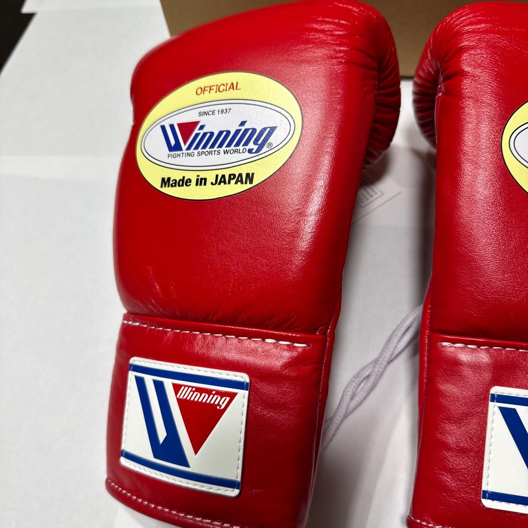 k*u様 Winning 試合用ボクシンググローブ 8oz 8オンス レッド 新