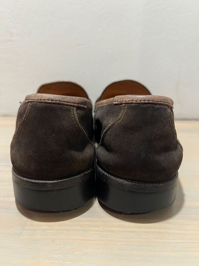 Ferragamo フェラガモ ダークブラウン スエード ローファー 7EE