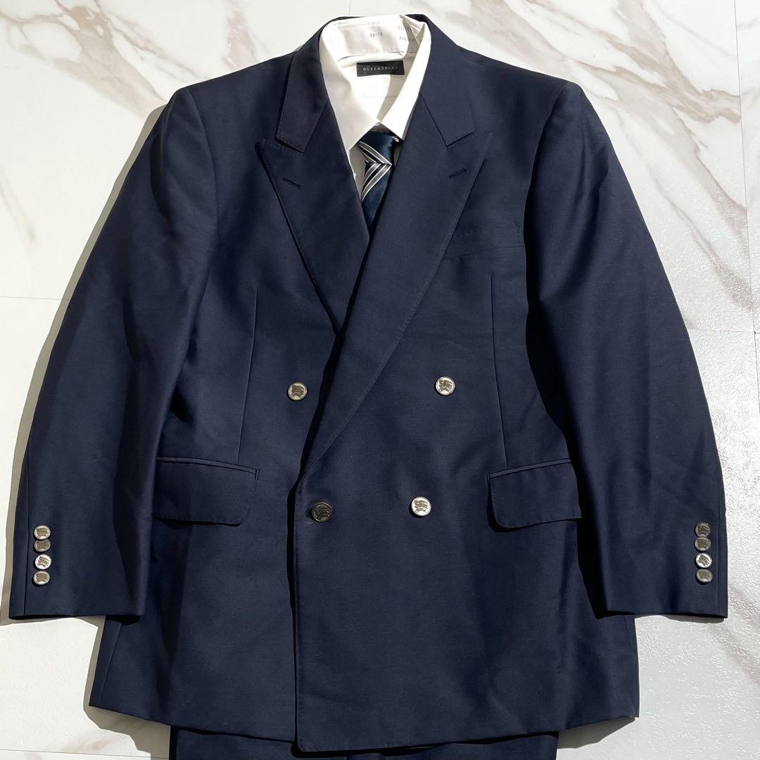 Burberry バーバリーネイビー ダブルブレスト ビジネススーツ
