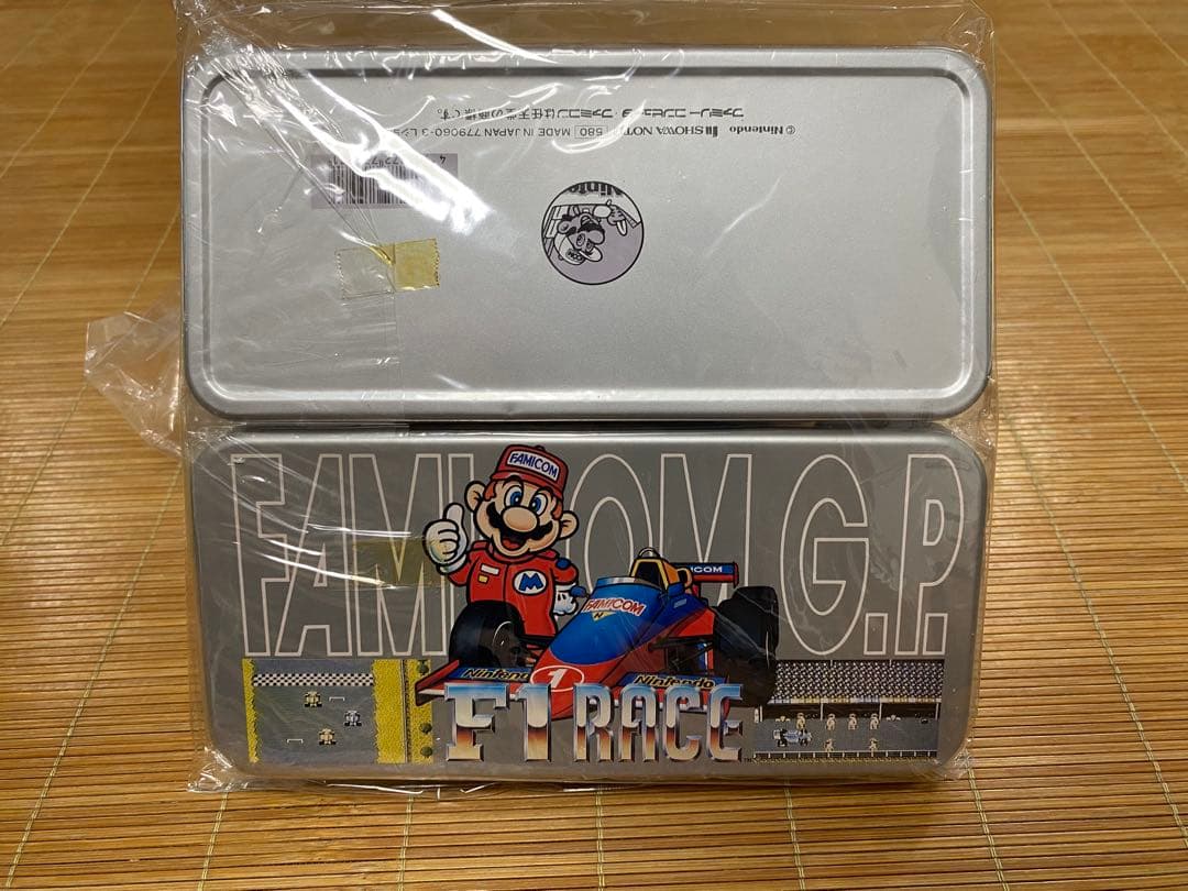 ファミコン　F1レース 筆箱　缶ペンケース 昭和レトロ 当時物　未使用未開封