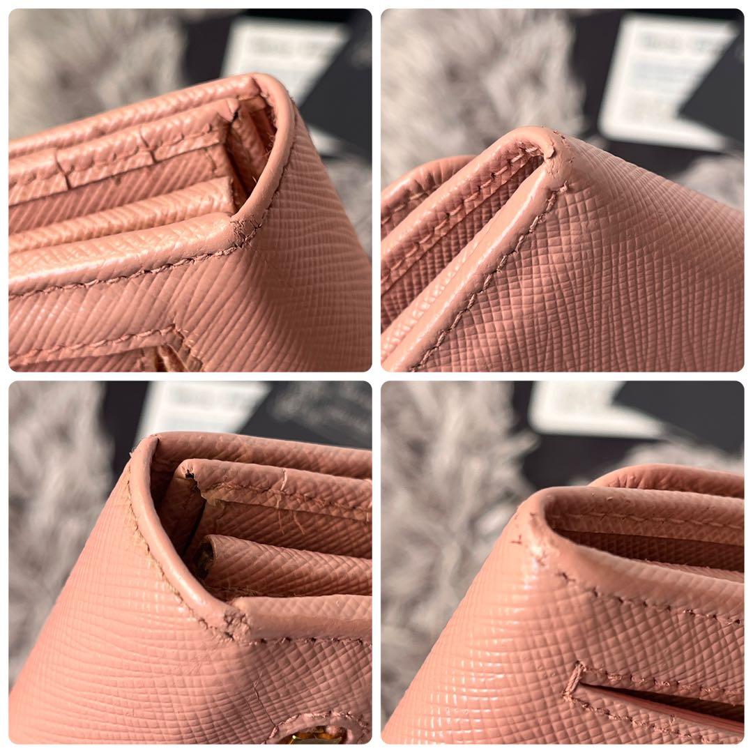 良品✨PRADA 2点セット　サフィアーノ　メタルロゴ　ベビーピンク　長財布