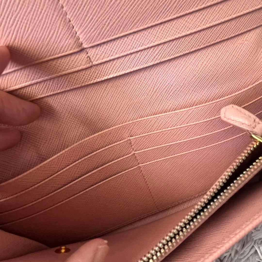 良品✨PRADA 2点セット　サフィアーノ　メタルロゴ　ベビーピンク　長財布