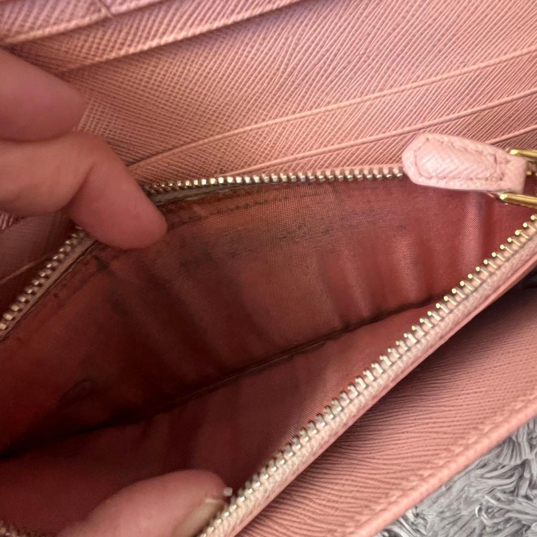 良品✨PRADA 2点セット　サフィアーノ　メタルロゴ　ベビーピンク　長財布