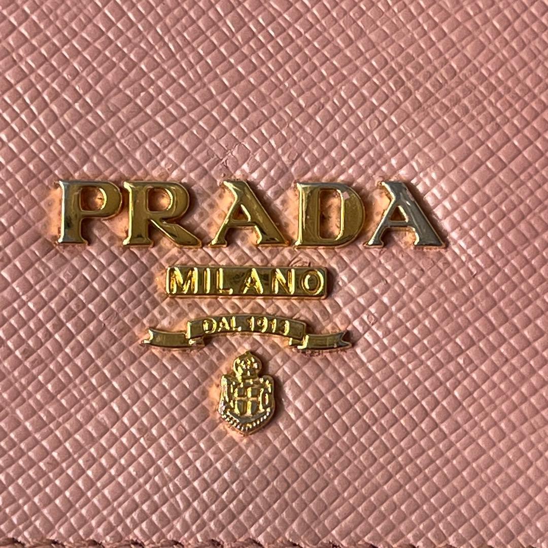 良品✨PRADA 2点セット　サフィアーノ　メタルロゴ　ベビーピンク　長財布