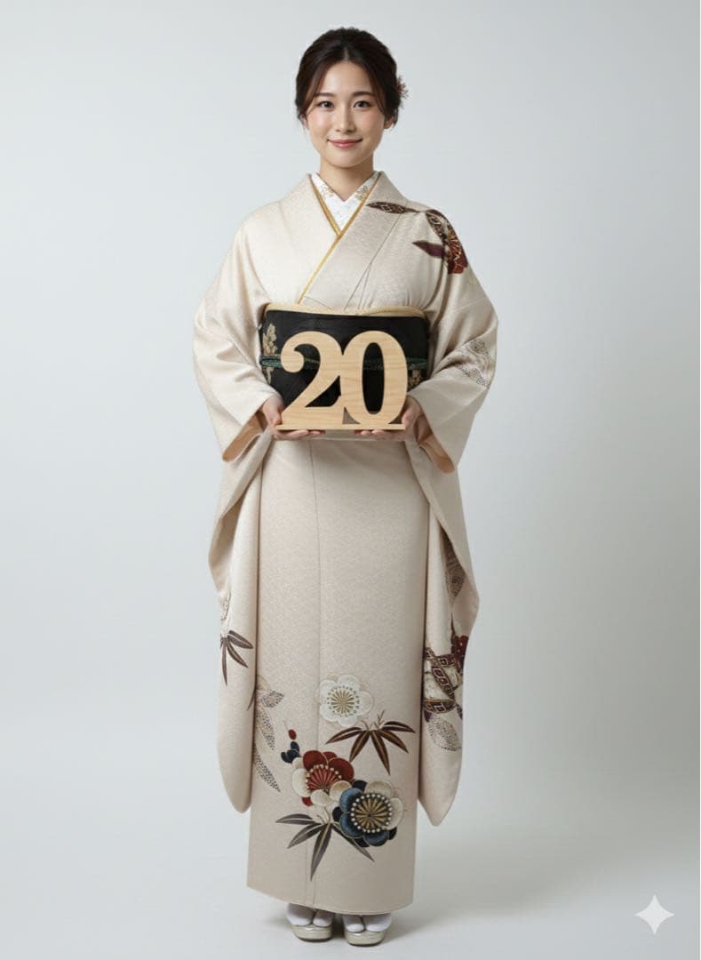 井上様 女性　振袖　成人式人気なモダンくすみ色