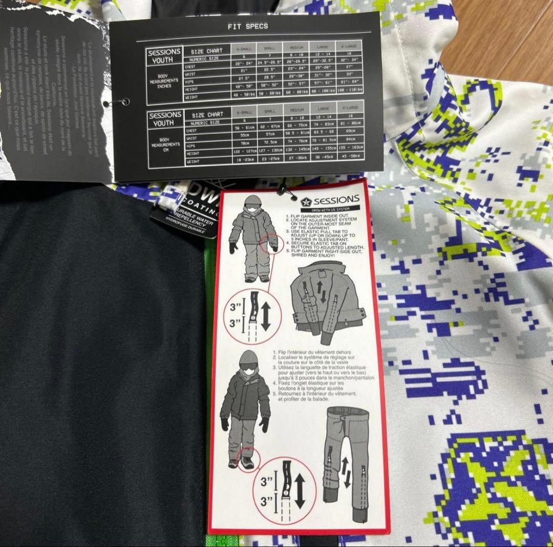 新品 SESSIONS スキー スノーボード ウェアセット