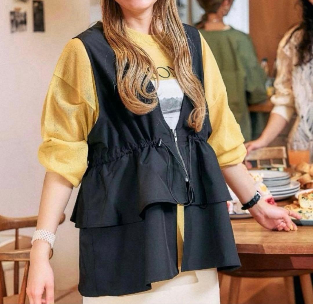 LEPSIM ゆきは　コラボ 2wayベスト ブラック