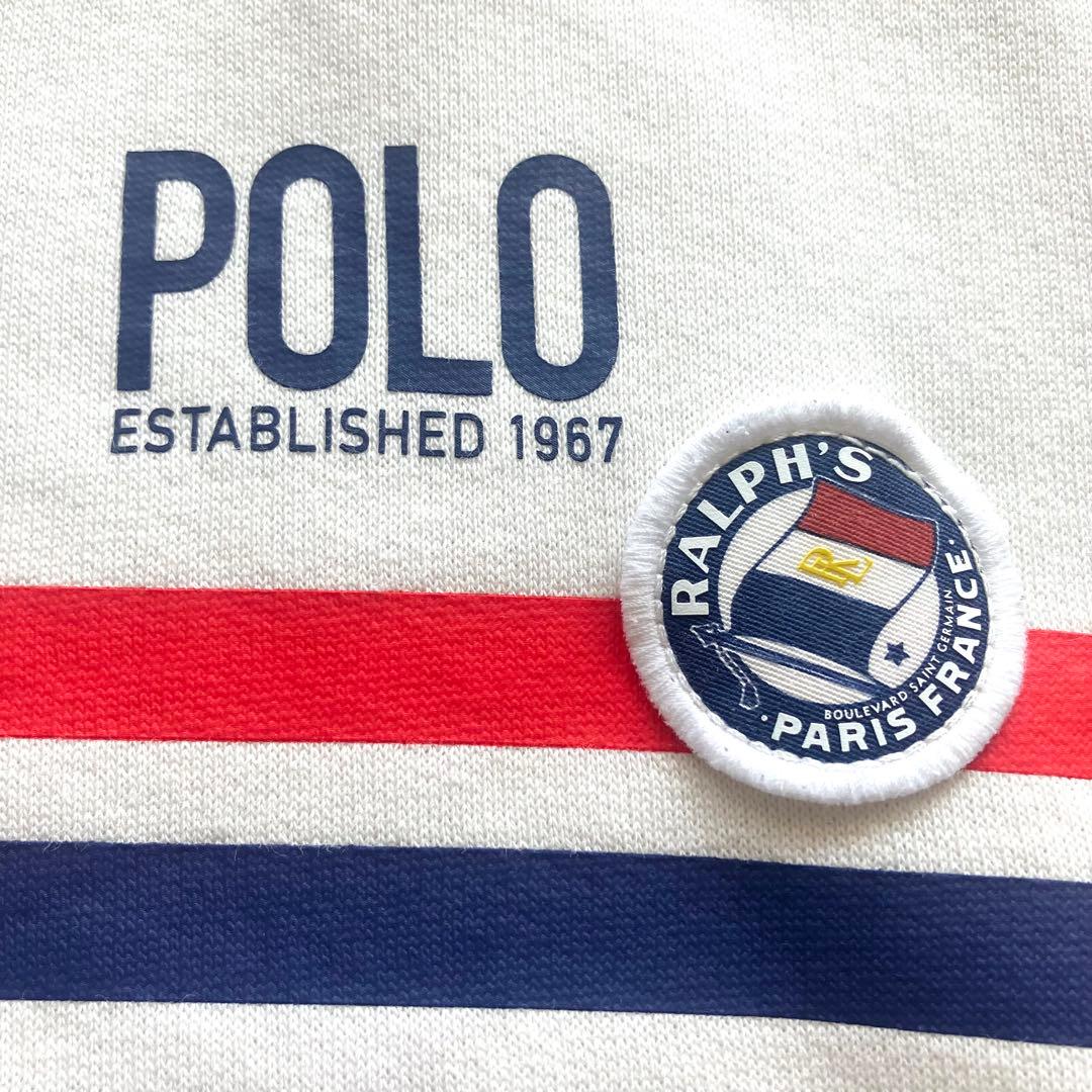 極美品✨ポロ ラルフローレン トラベルワッペンスウェット レディース M 白