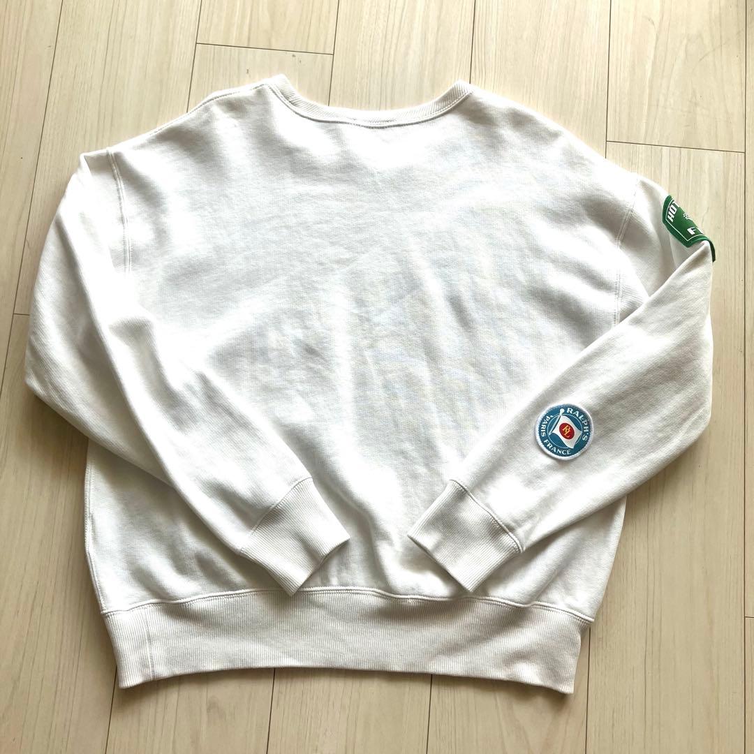極美品✨ポロ ラルフローレン トラベルワッペンスウェット レディース M 白
