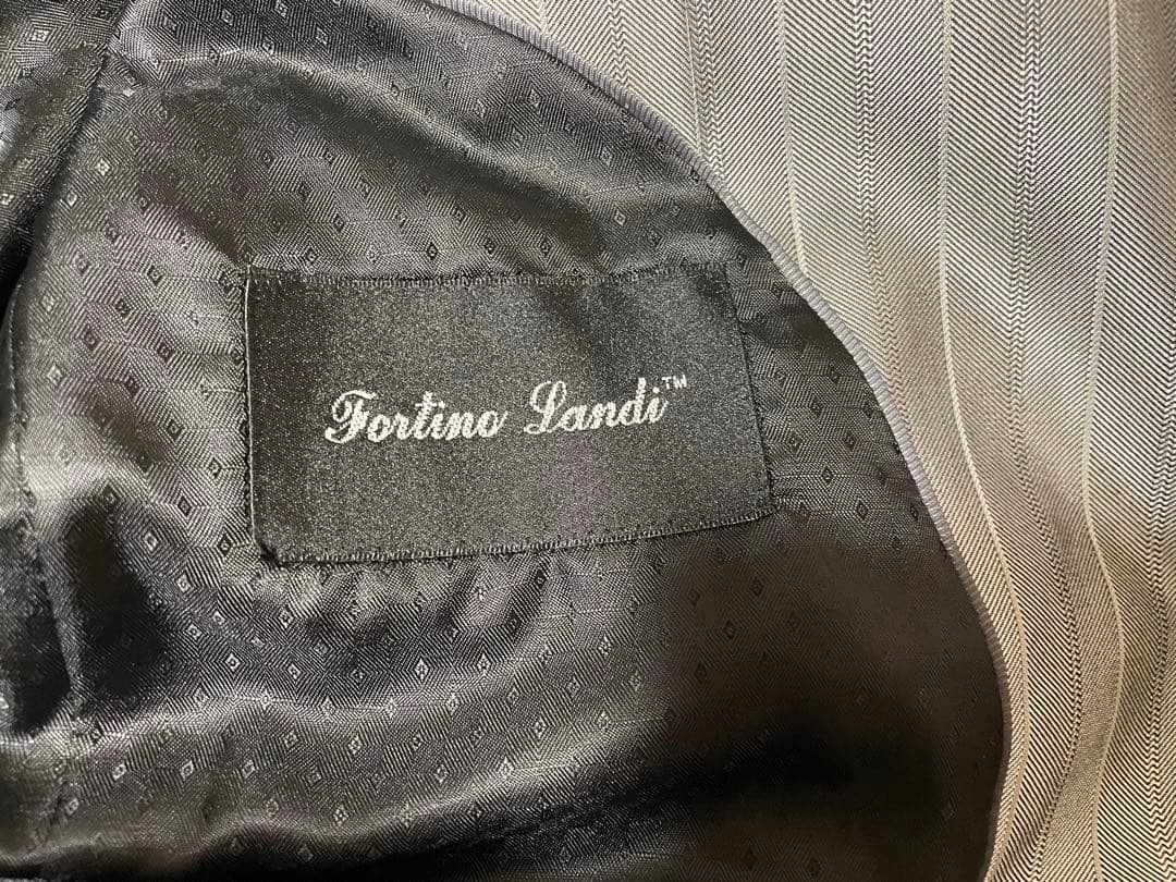 ズートスーツ　グレー ストライプ セット　ダーバンネクタイ付き　Lサイズ