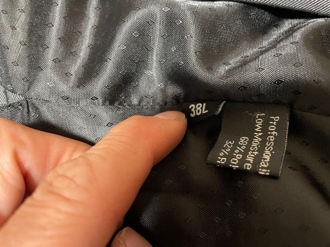 ズートスーツ　グレー ストライプ セット　ダーバンネクタイ付き　Lサイズ