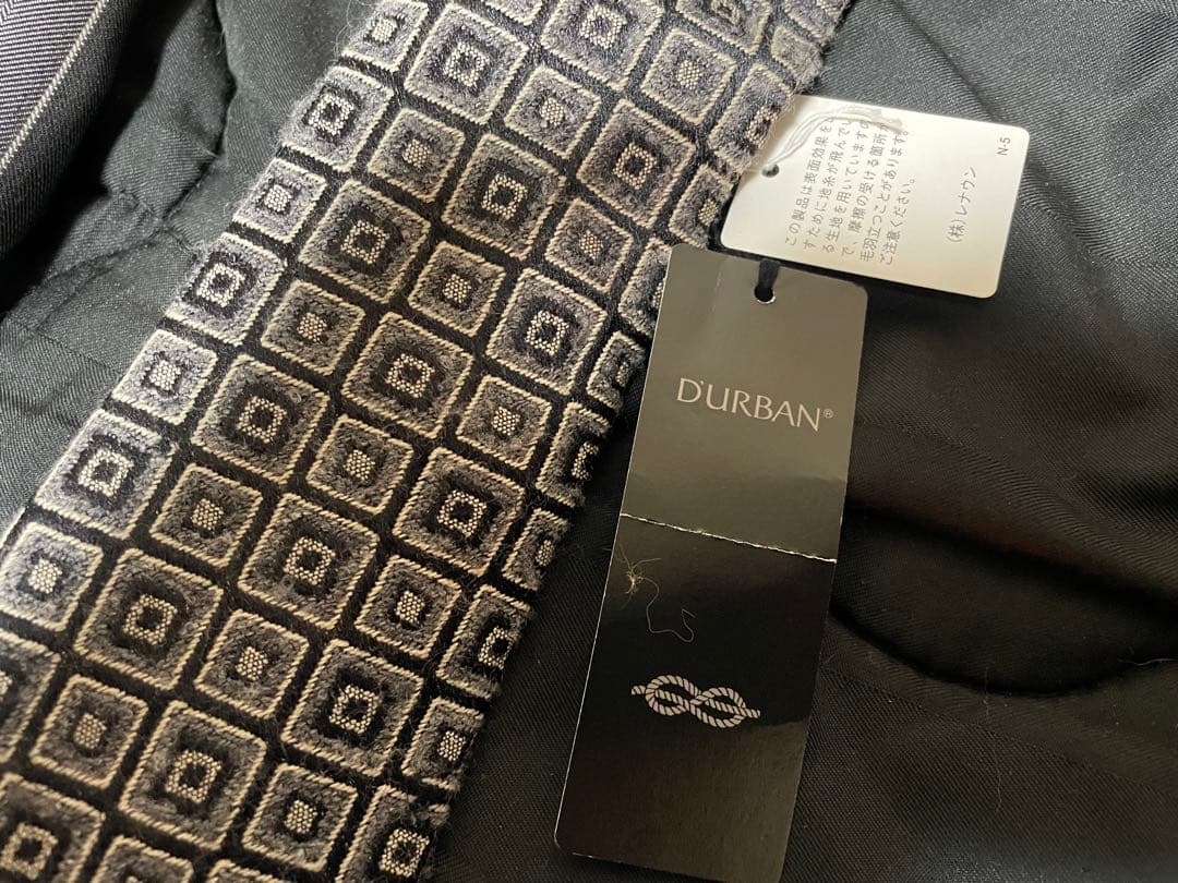 ズートスーツ　グレー ストライプ セット　ダーバンネクタイ付き　Lサイズ