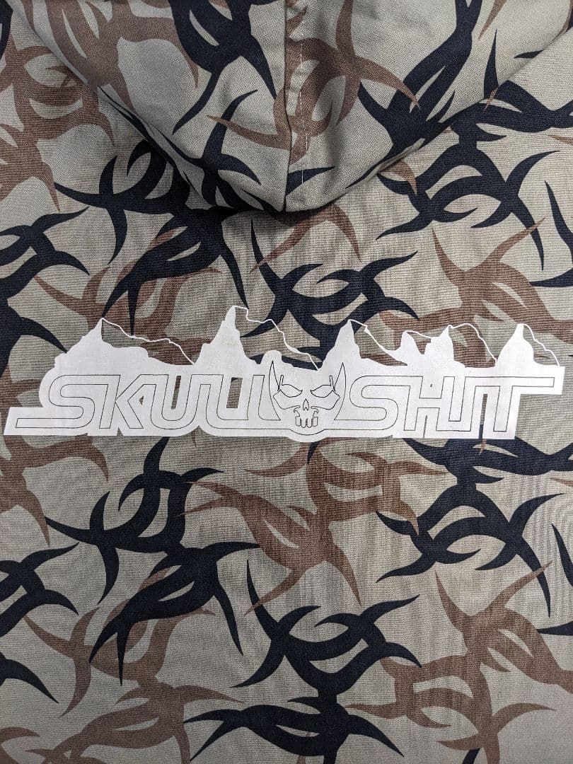 【希少品】skullshit リバーシブル ベスト ジャケ トライバルカモ