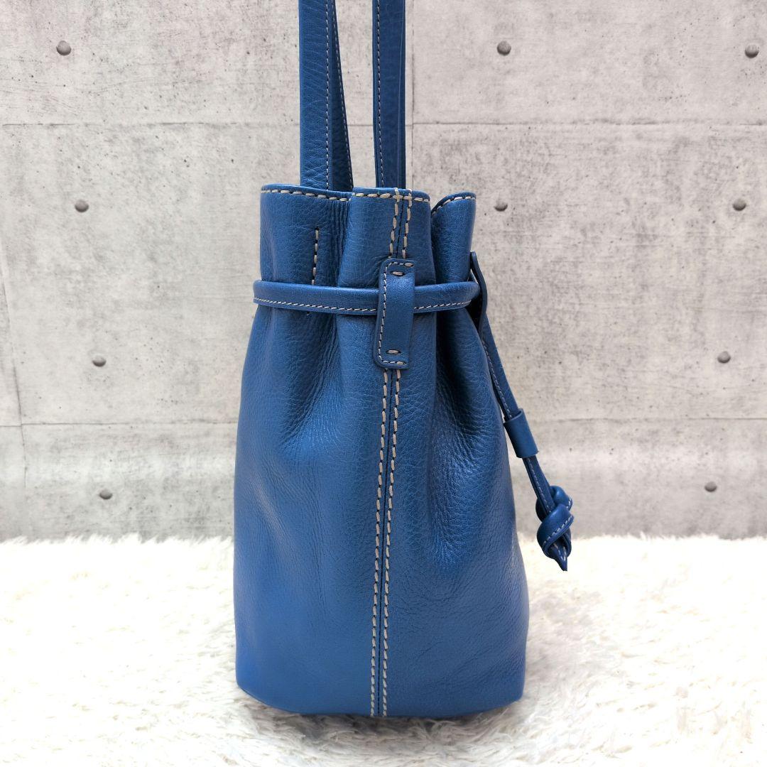 【未使用級 激レア 保存袋付き】ヒロフ　チッチョーネ　巾着トートバッグ S　青