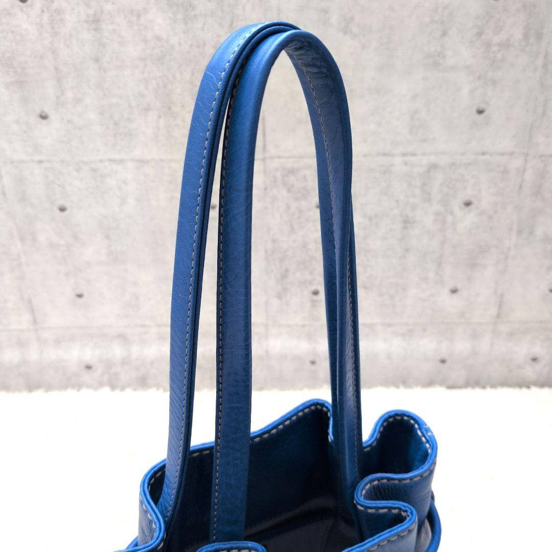 【未使用級 激レア 保存袋付き】ヒロフ　チッチョーネ　巾着トートバッグ S　青