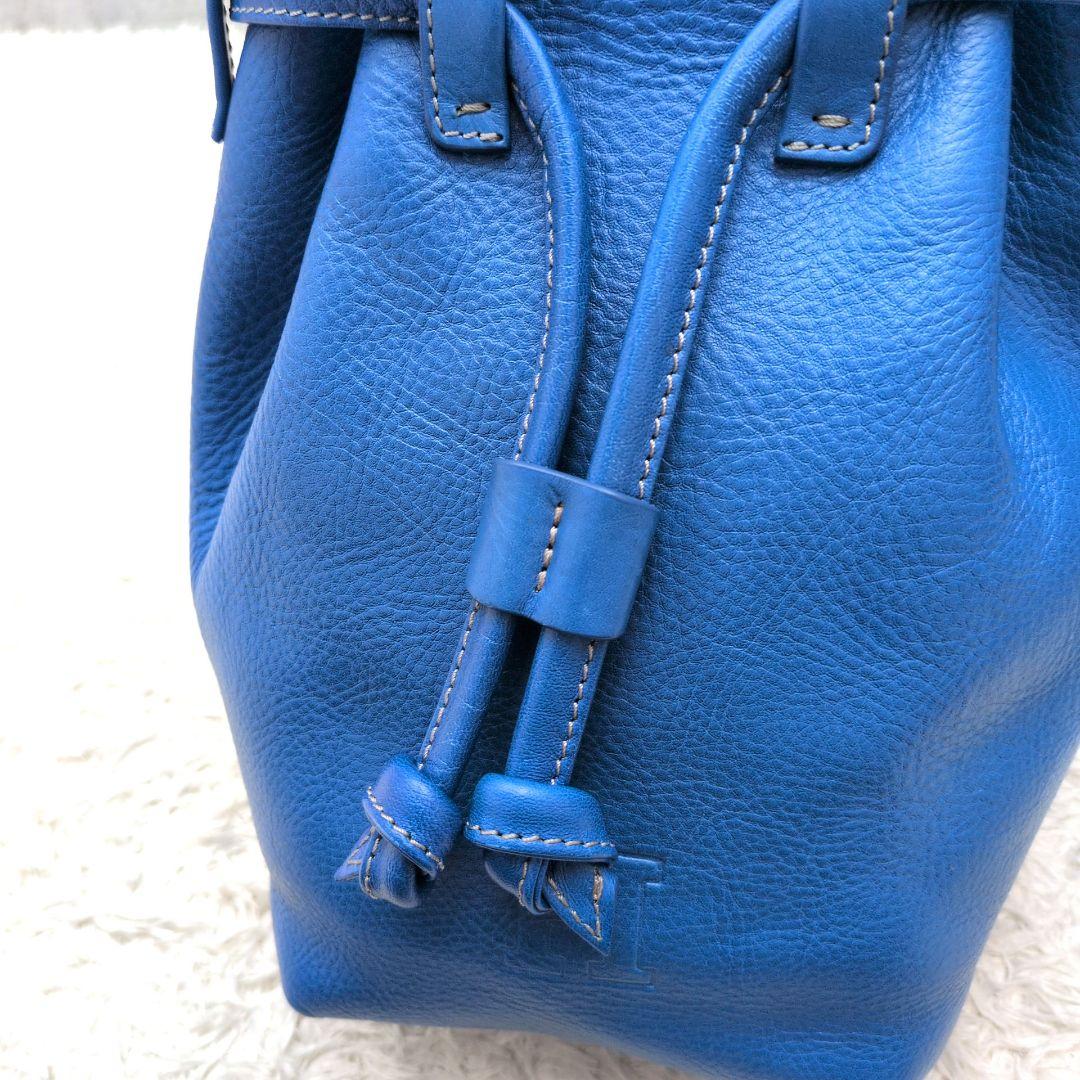 【未使用級 激レア 保存袋付き】ヒロフ　チッチョーネ　巾着トートバッグ S　青