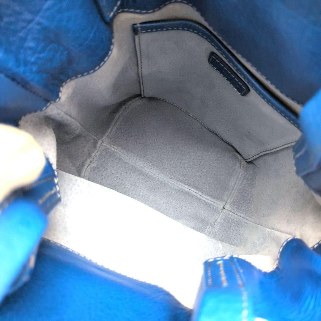 【未使用級 激レア 保存袋付き】ヒロフ　チッチョーネ　巾着トートバッグ S　青