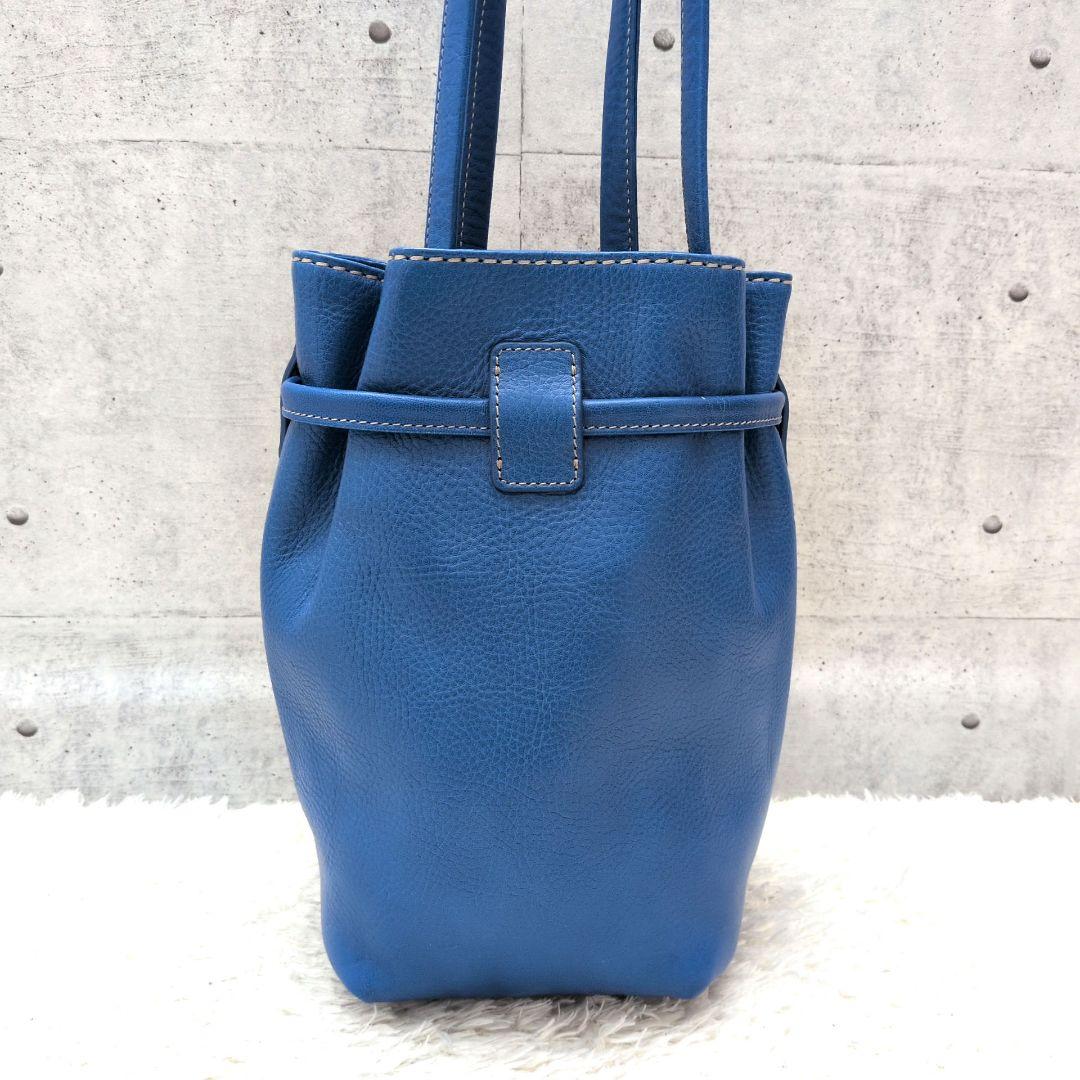 【未使用級 激レア 保存袋付き】ヒロフ　チッチョーネ　巾着トートバッグ S　青