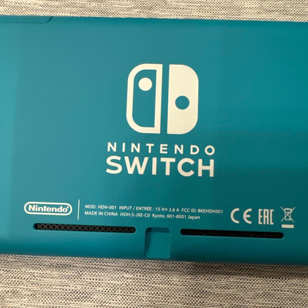 美品　Nintendo Switch Lite ターコイズ 、充電アダプター有
