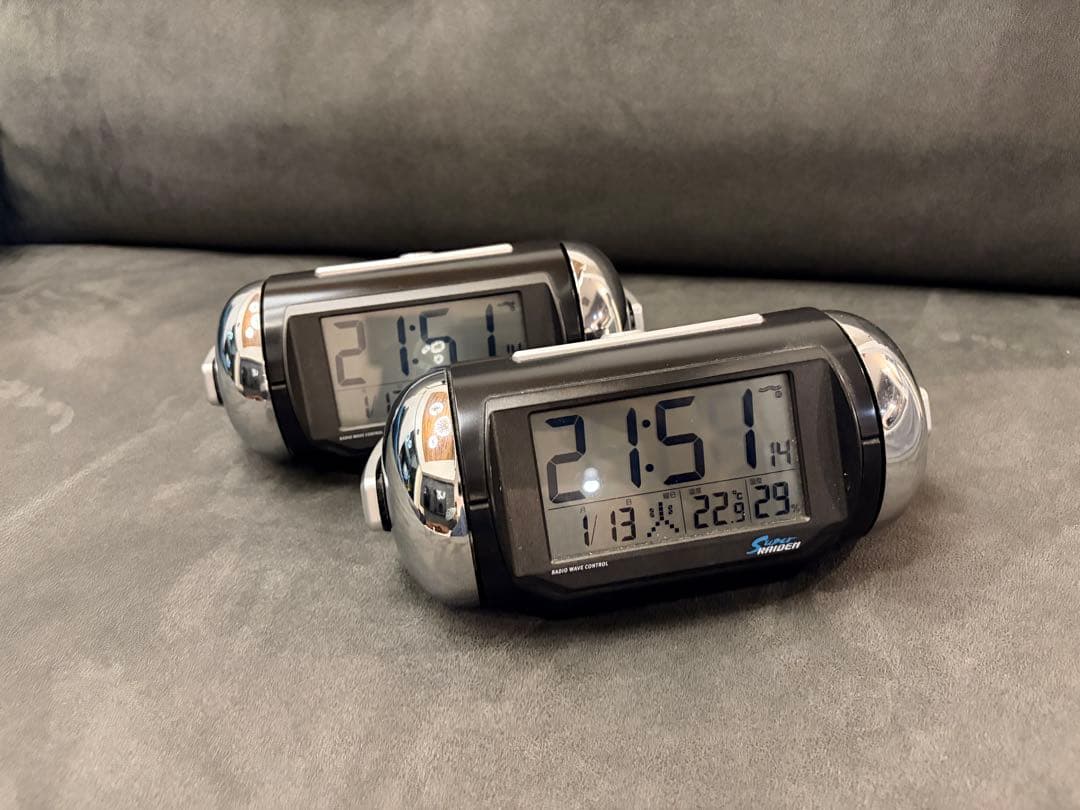 美品Super RAIDEN スーパーライデン大音量 目覚まし時計 2台セット