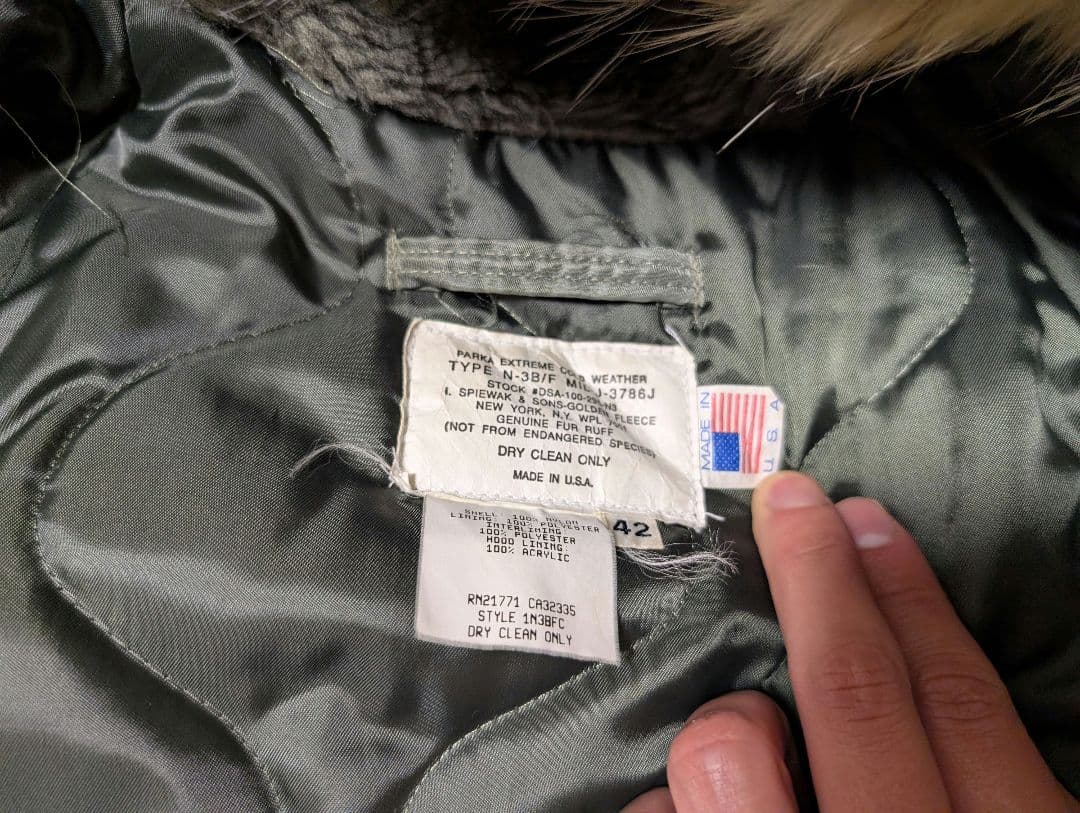 SPIEWAK N-3b アメリカ製 idealジップ 42 n3b