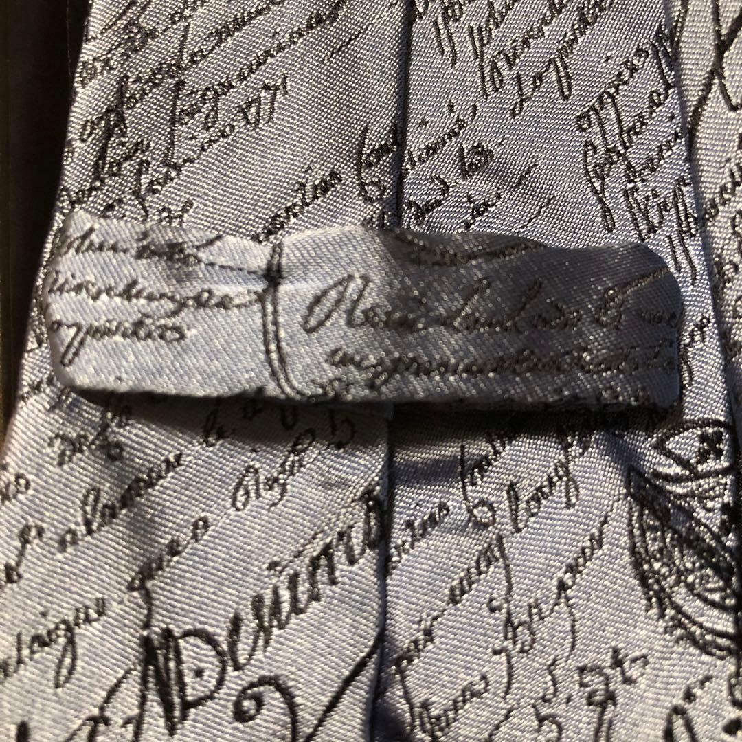 1月4日まで値下げ Berluti ベルルッティ カリグラフィー ネクタイ 青系