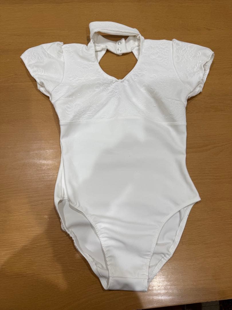 【未使用】オーダーレオタード　ホワイトレース