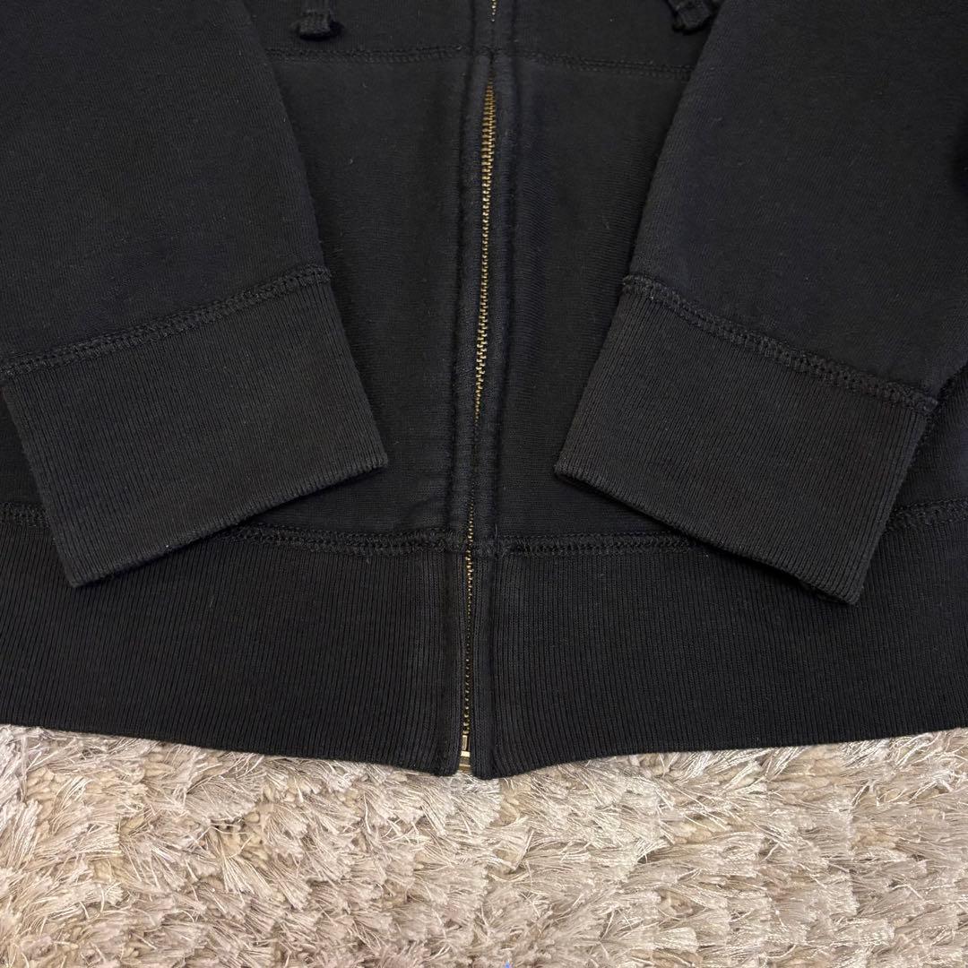 美品☆ポロ・ラルフローレン 黒 フルジップパーカー ブラック 裏起毛 Ｍ