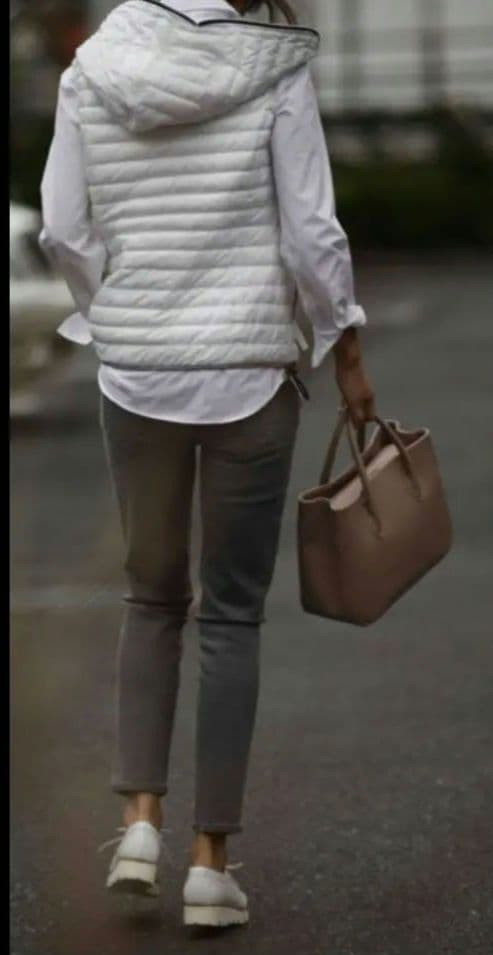 DUVETICAデュペティカ　 ダウンベスト　ダブルジップフード　ホワイト　38