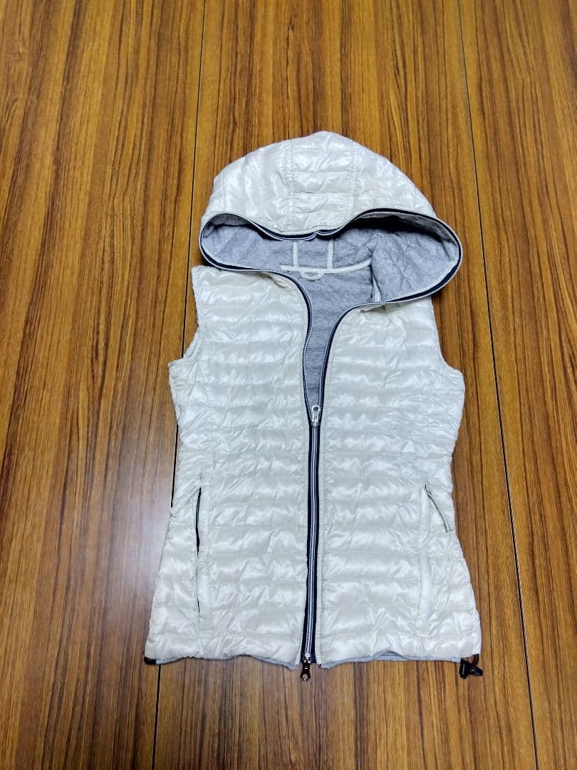 DUVETICAデュペティカ　 ダウンベスト　ダブルジップフード　ホワイト　38