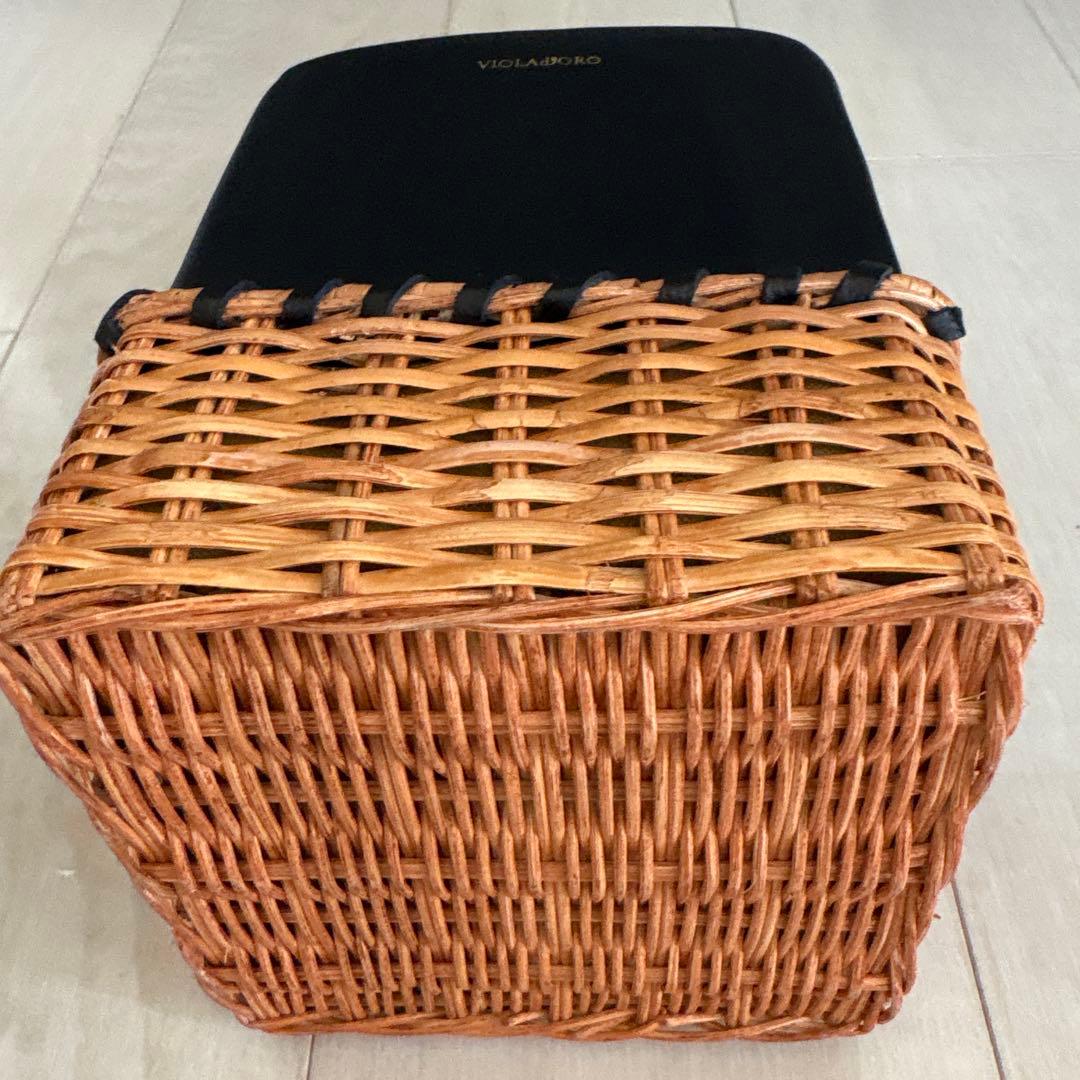 VIOLAd'ORO カゴバッグ　ブラック