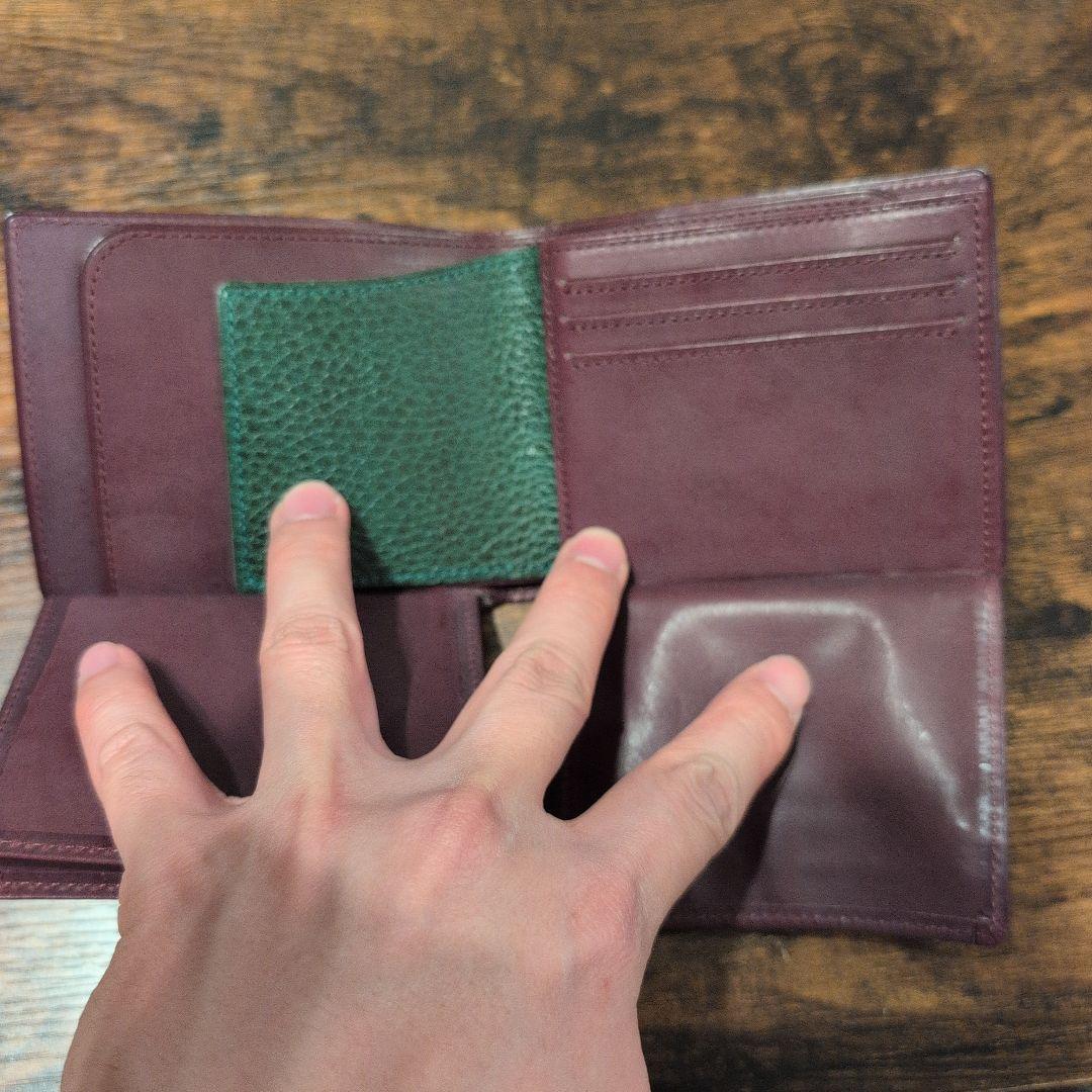 ASUMEDERU 二つ折り札入れ財布 ドラーロカード札入れグリーン