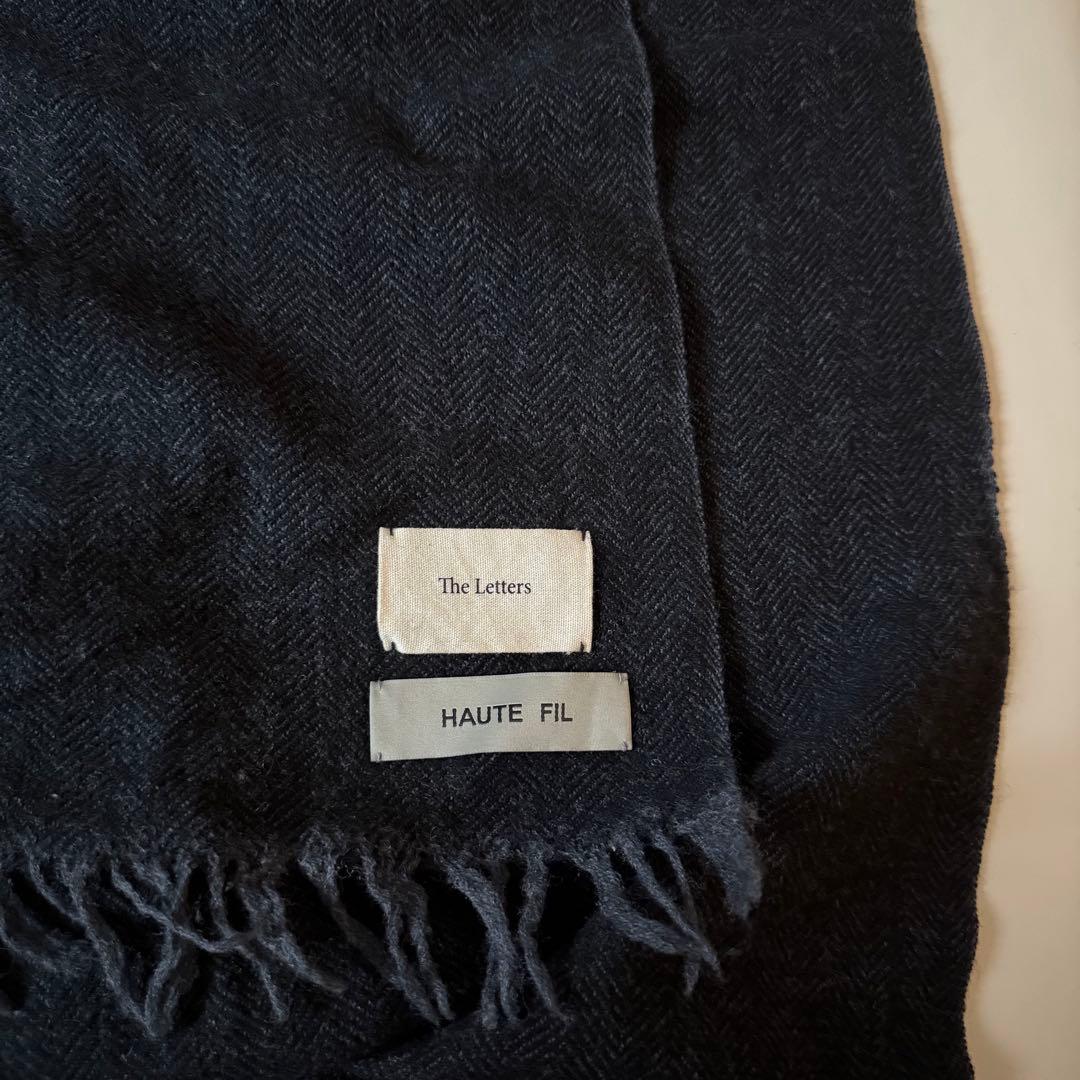 フ*イ様 the letters ヘリンボーン 大判ストール　マフラー　レターズ