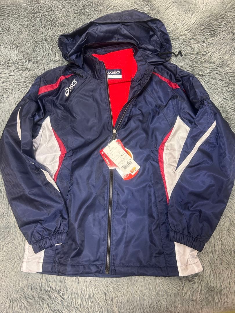 【新品タグ付】アシックス ジャムジーASブレーカー 上下 M ネイビー 裏起毛