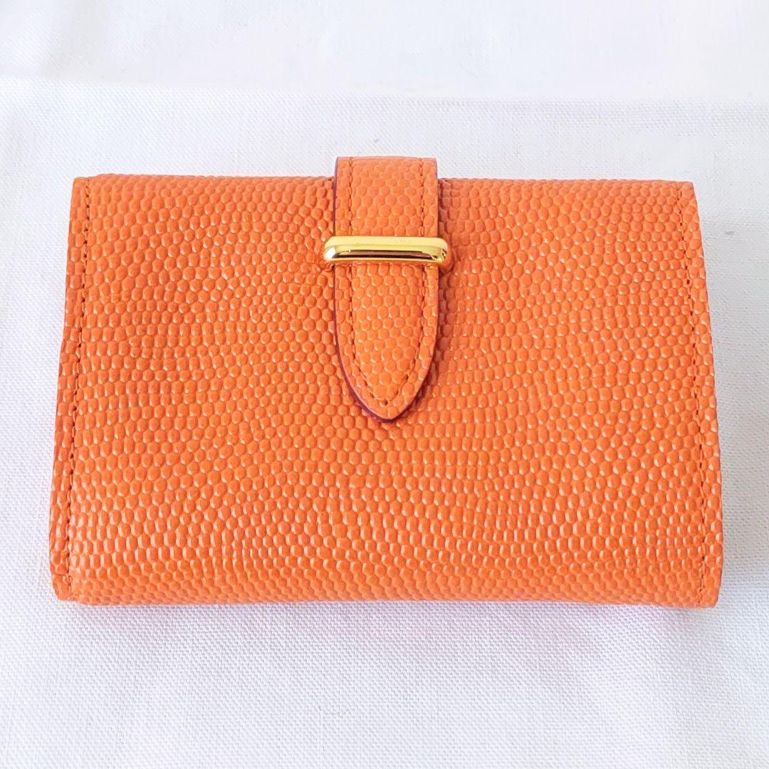 Epoi オレンジ レザー 三つ折り財布
