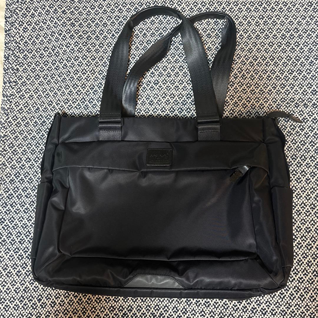 マンハッタンポーテージブラックレーベル ツイル トートバッグ 黒 ビジネスバッグ