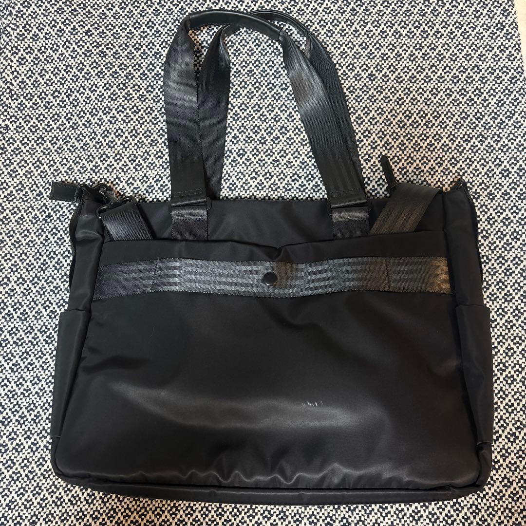 マンハッタンポーテージブラックレーベル ツイル トートバッグ 黒 ビジネスバッグ