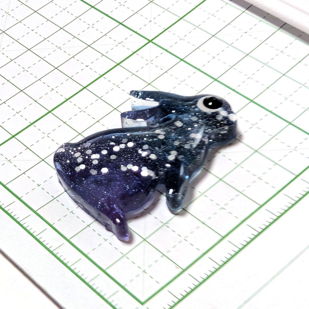 ひまうい様　2.3 ウサギ　レジンヘアゴム　２　静かな夜に自分だけの時間