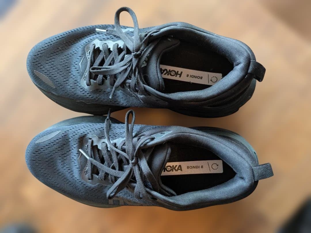 HOKA ブラック ランニングシューズ BONDI 8 25cm