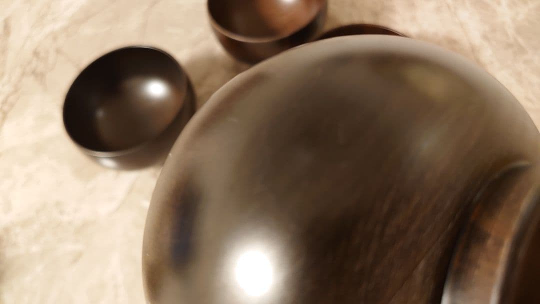 しらさぎ椀 M 漆黒 4個セット