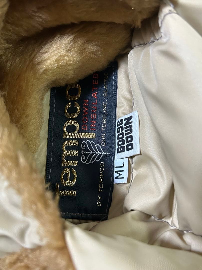 70s TEMPCO リバーシブル ダウンベスト グースダウン M/L