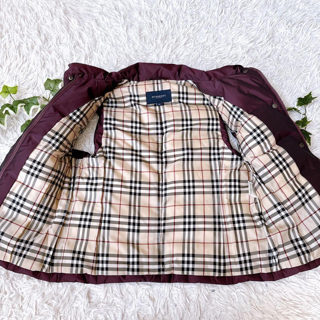 バーバリー ロンドン　裏地 ノバチェック　ダウンベスト レディース 38