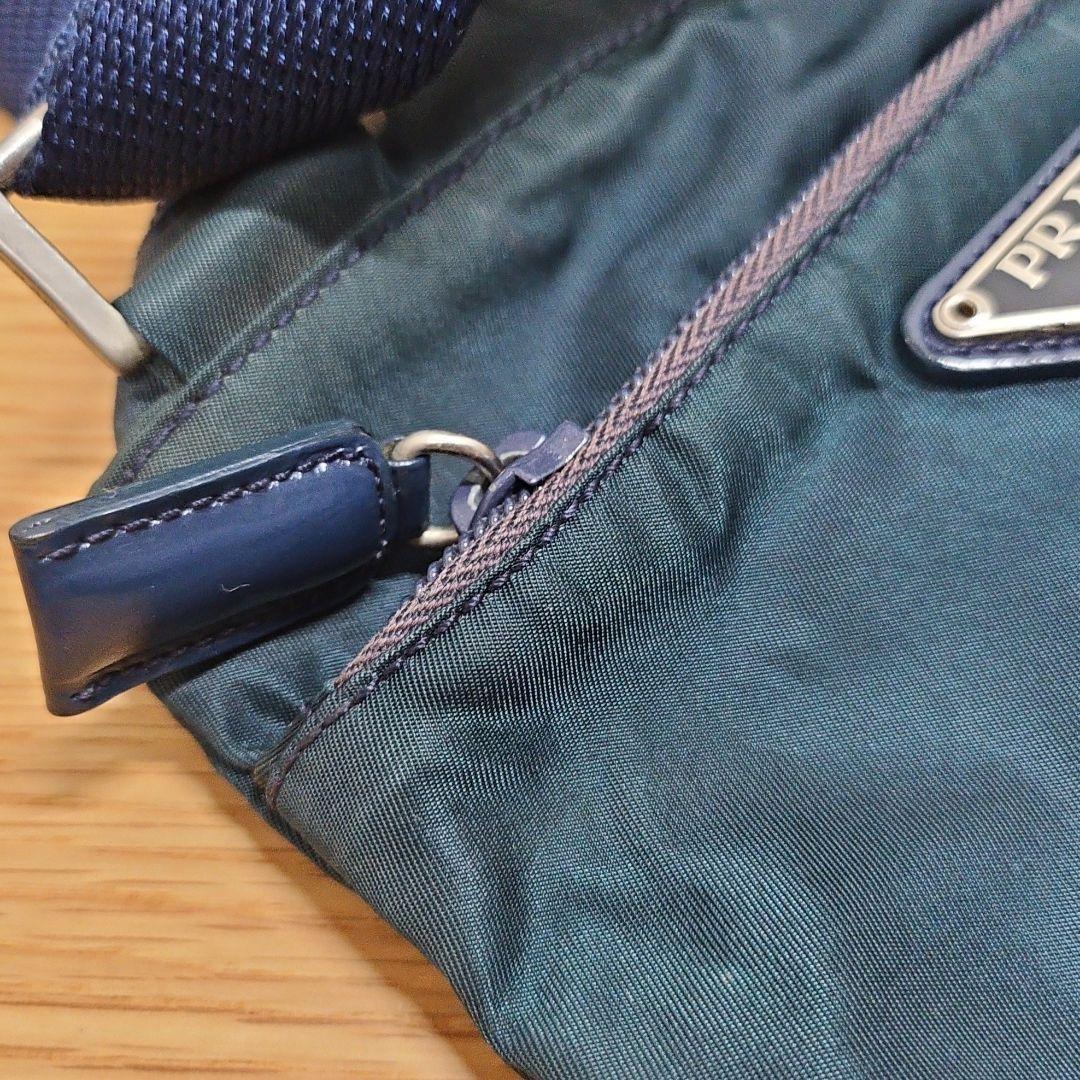 PRADA プラダ サコッシュ ショルダーバッグ ネイビー 三角ロゴ