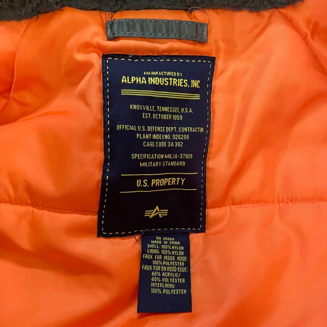 ALPHA INDUSTRIES N-3B フライトジャケットミリタリーグリーン