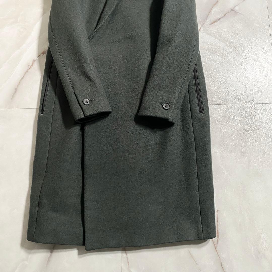B18052 美品 ザリラクス ウールメルトンチェスターコート グレー 36