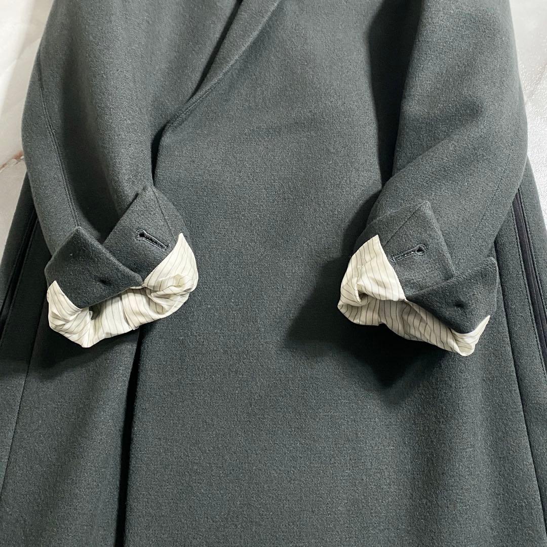 B18052 美品 ザリラクス ウールメルトンチェスターコート グレー 36