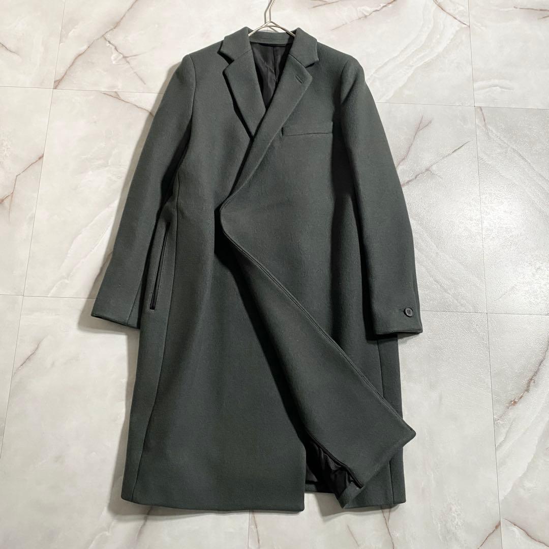 B18052 美品 ザリラクス ウールメルトンチェスターコート グレー 36