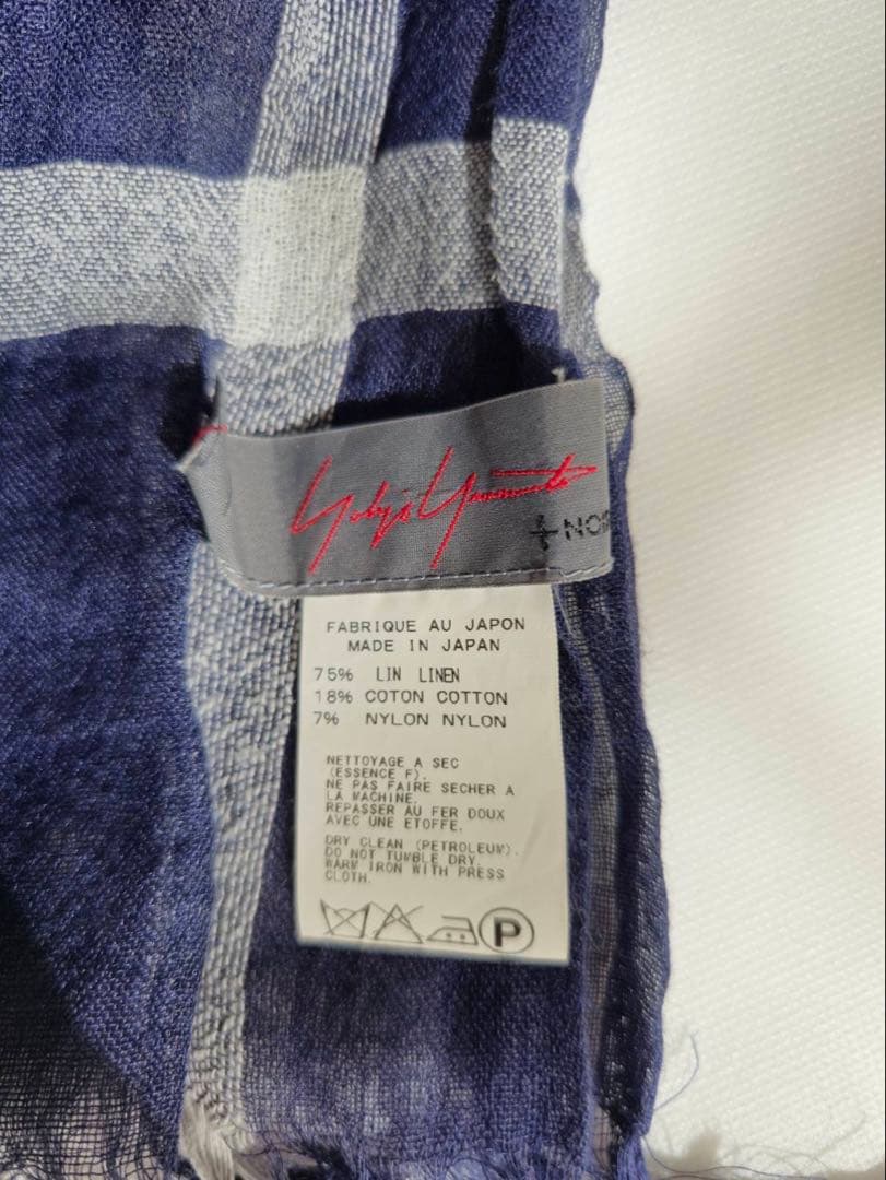 希少☆美品☆ヨウジヤマモト プリュス ノアール☆チェックストール☆マフラー