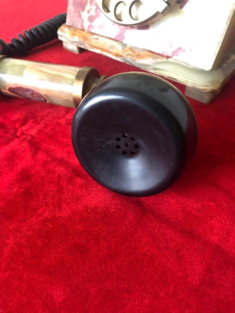 アンティーク　大理石　電話　昭和　レトロ　ダイヤル